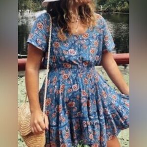 Anthropologie Sunday Mi Amor Cottagecore Dress Sz S
